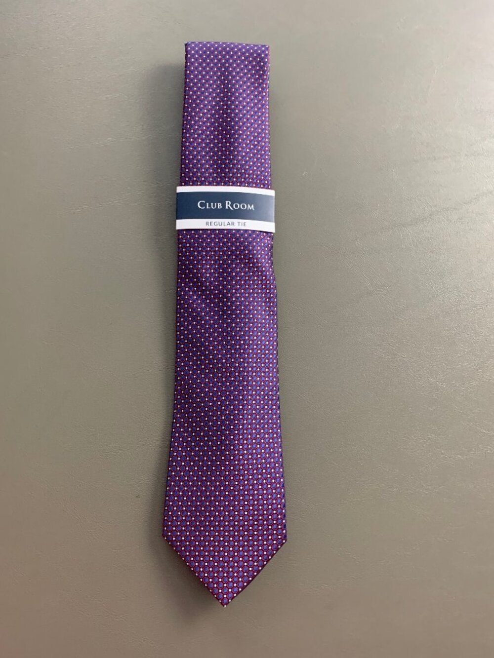 Club Room Men's 3.25'' 100% Polyester Neck Tie, Blue Red Medovie Dot, One Size